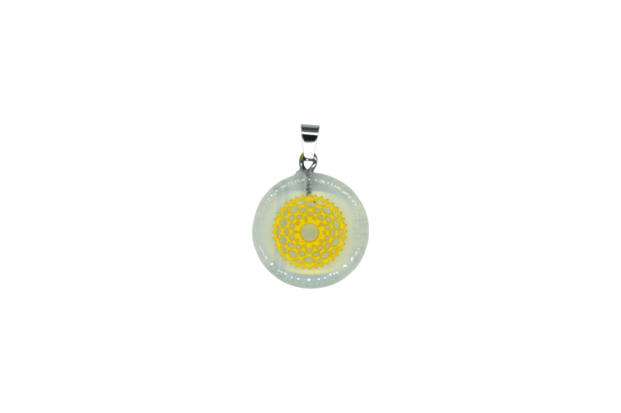 Dije de chacra corona de piedra luna (opalita)