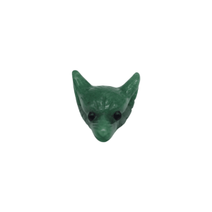 Dije de lobo de cuarzo verde