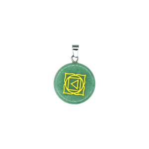 Dije de chacra raíz de cuarzo verde