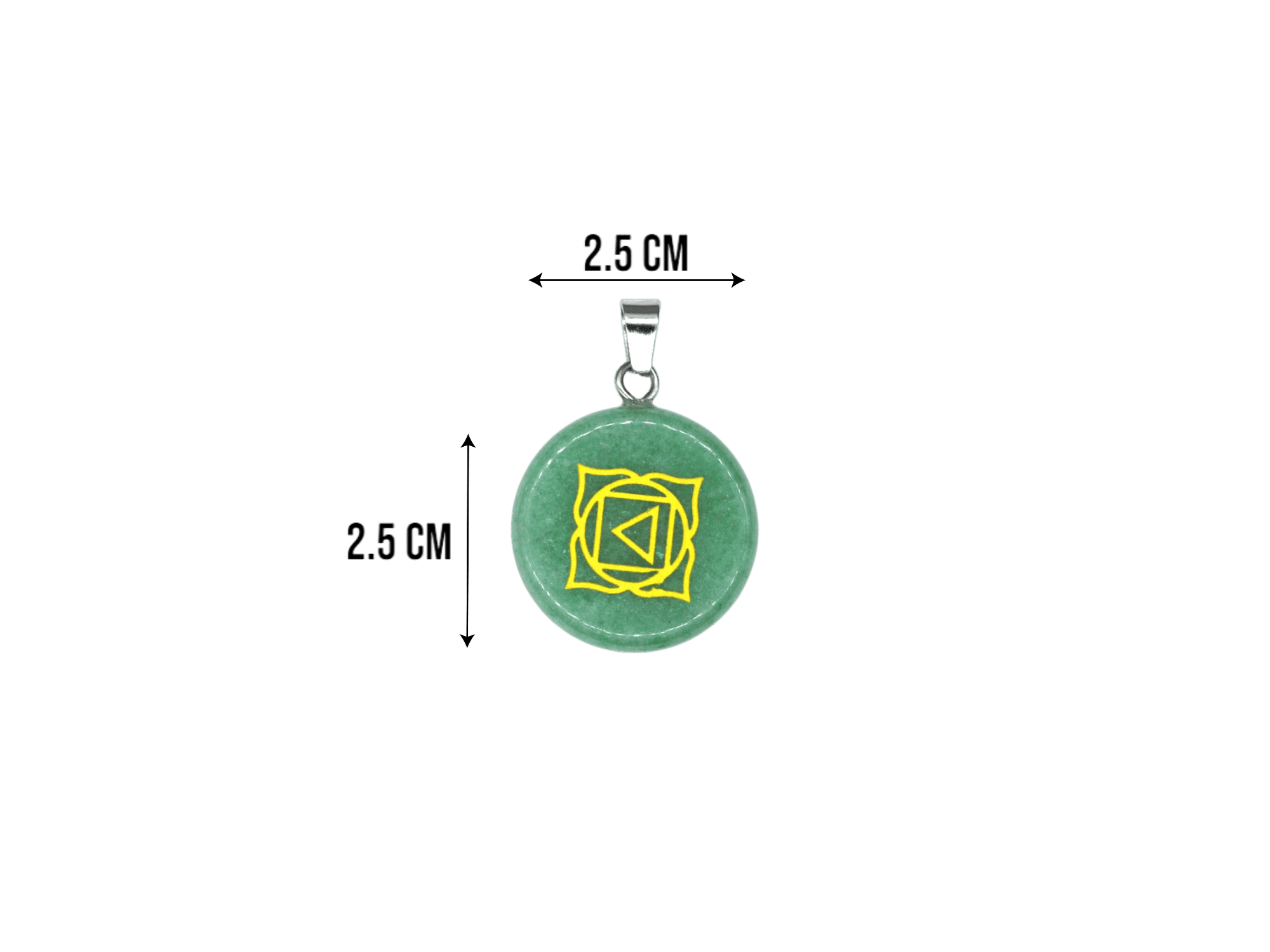 Dije de chacra raíz de cuarzo verde - Imagen 2