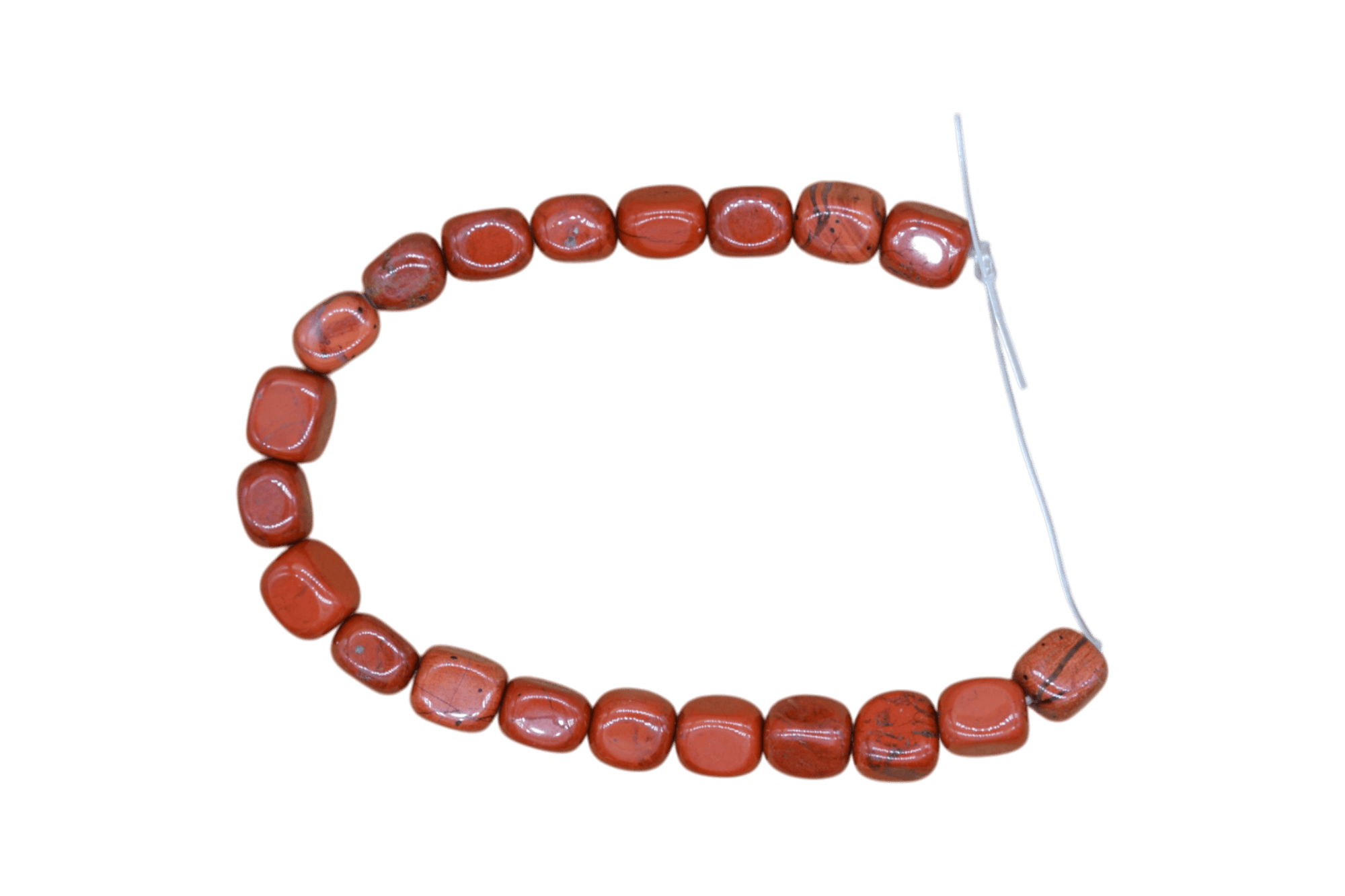 Tira de piedra jaspe rojo en forma de rectángulo | 8mm x 10mm - Imagen 2