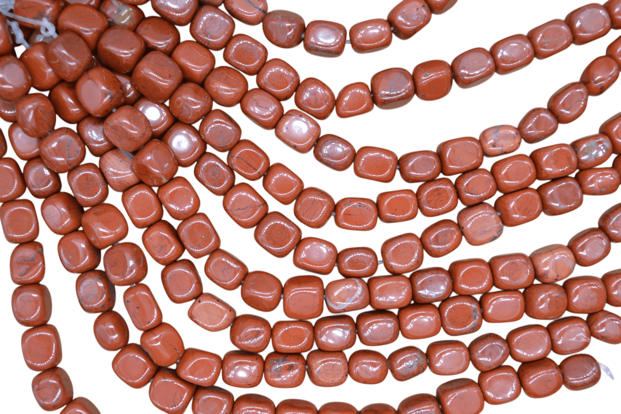 Tira de piedra jaspe rojo en forma de rectángulo | 8mm x 10mm
