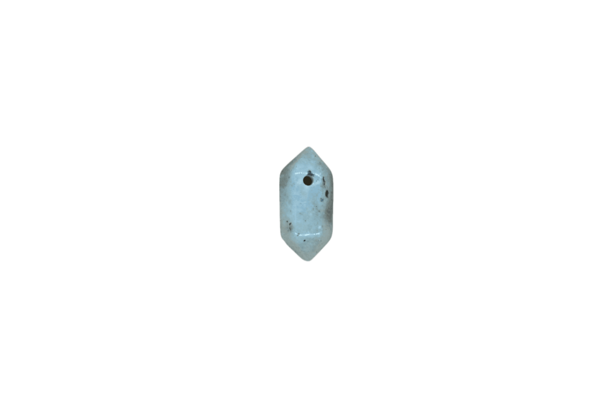 Dije de doble punta mini de piedra labradorita con perforación