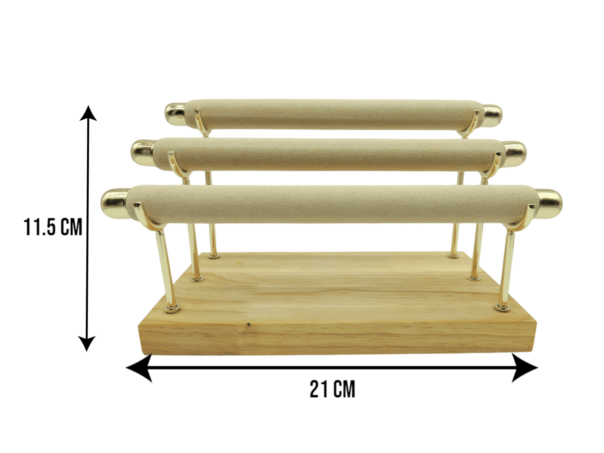 Exhibidor para Anillos de 3 niveles de madera - Imagen 2