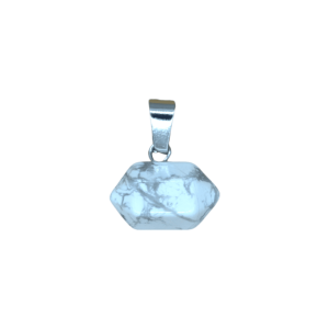 Dije de doble punta mini de piedra howlita