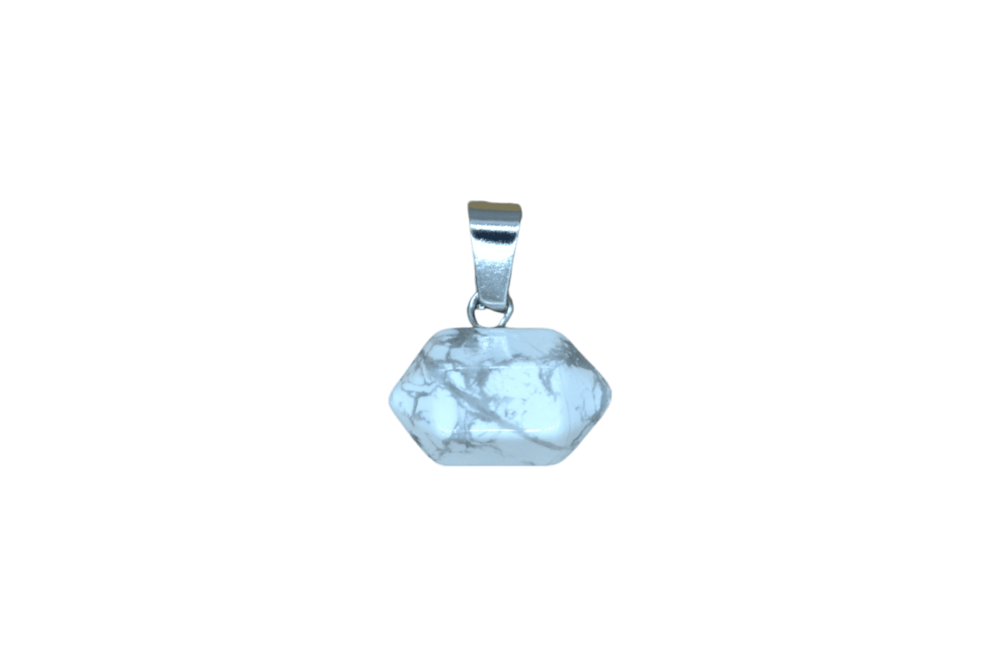 Dije de doble punta mini de piedra howlita
