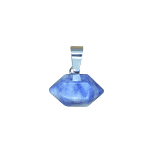 Dije de doble punta mini de piedra sodalita