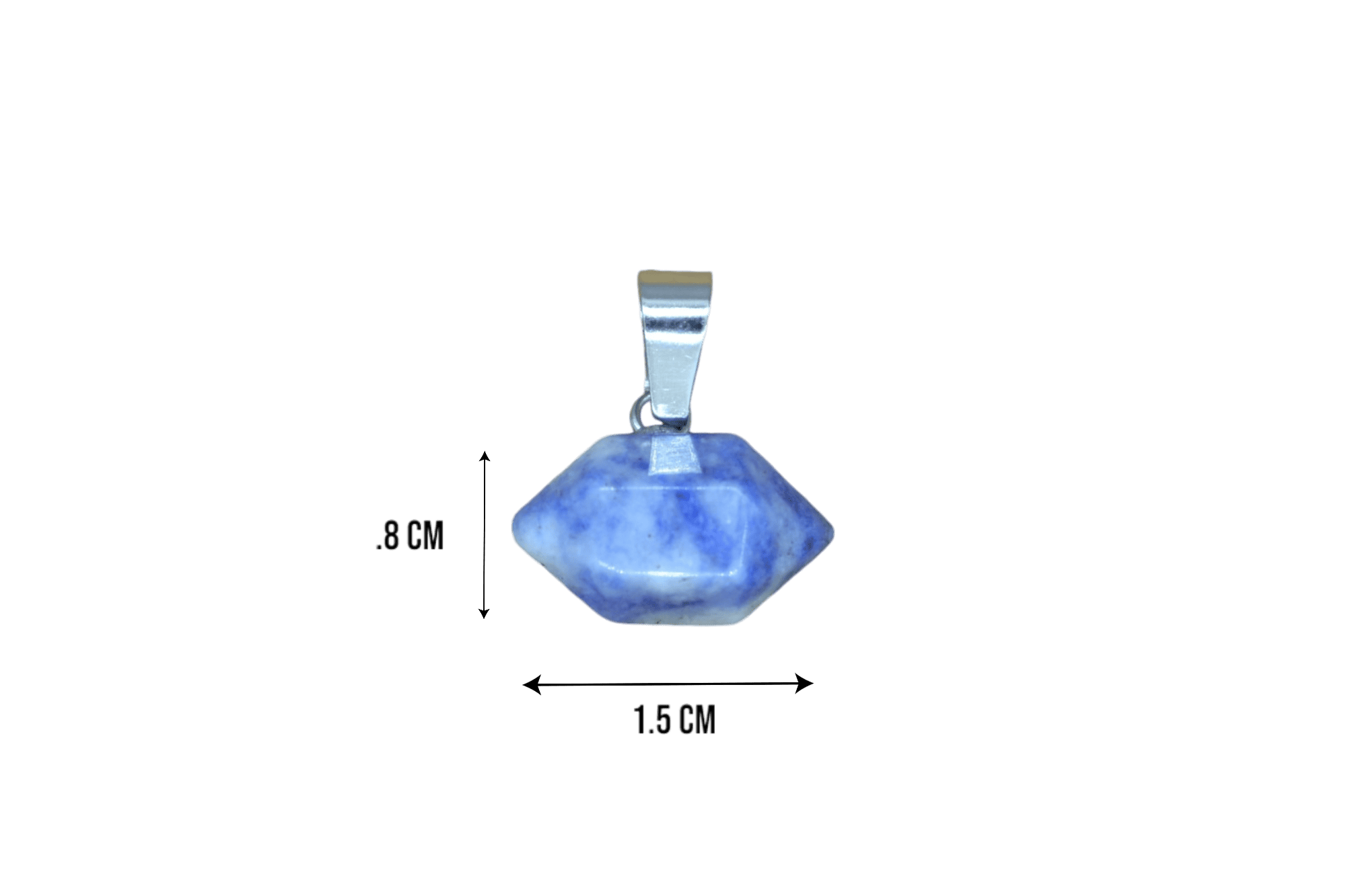 Dije de doble punta mini de piedra sodalita - Imagen 2
