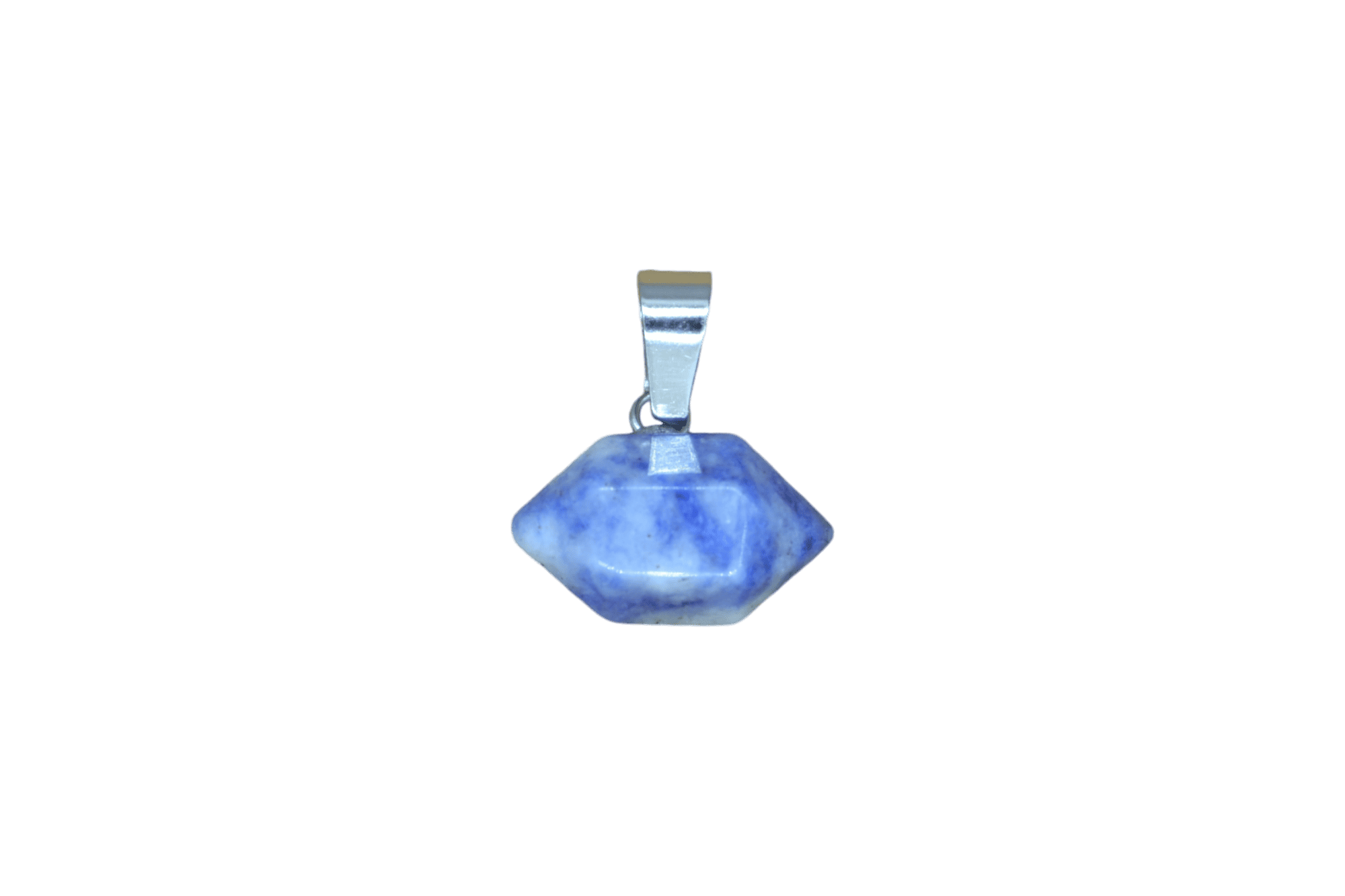 Dije de doble punta mini de piedra sodalita