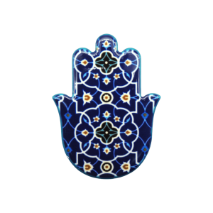 Mano de Fátima de cerámica con imán | Mod 10 | 6 cm x 8cm