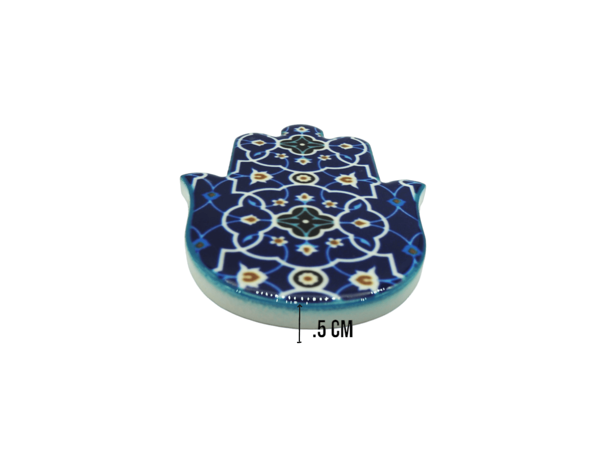 Mano de Fátima de cerámica con imán | Mod 10 | 6 cm x 8cm - Imagen 3