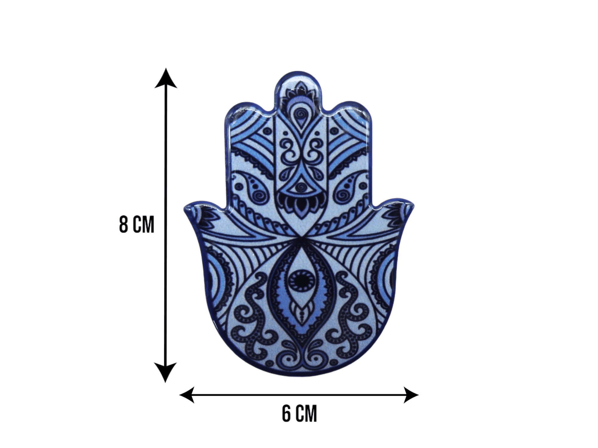 Mano de Fátima de cerámica con imán | Mod 4 | 6 cm x 8cm - Imagen 2