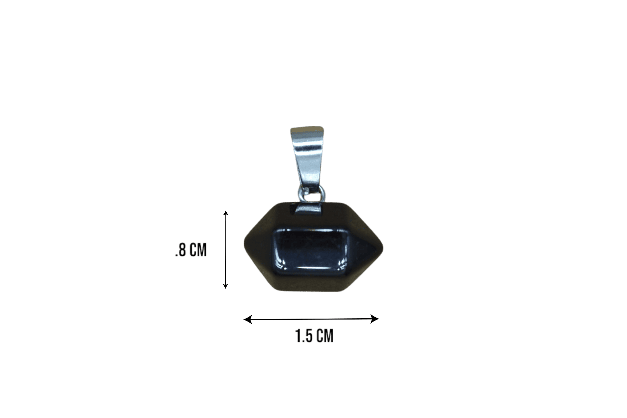 Dije de doble punta mini de piedra obsidiana - Imagen 2