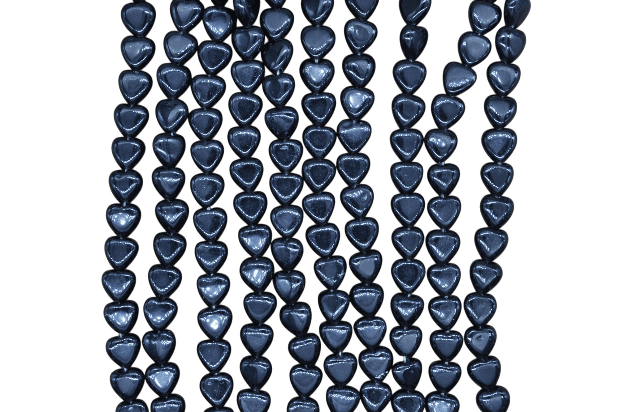 Tira de piedra obsidiana en forma de corazón | 10mm