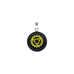 Dije de chacra garganta de obsidiana negra