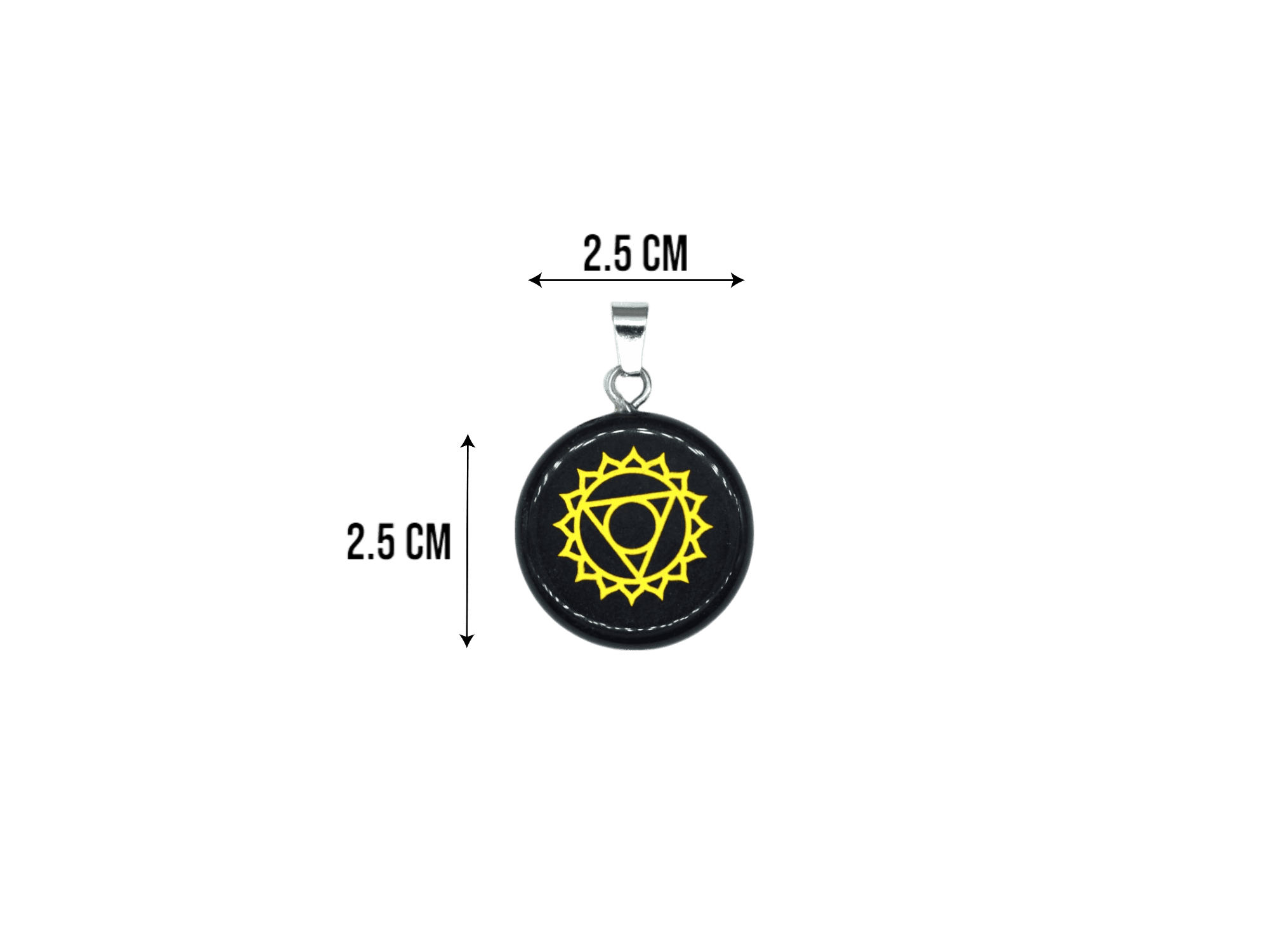 Dije de chacra garganta de obsidiana negra - Imagen 2