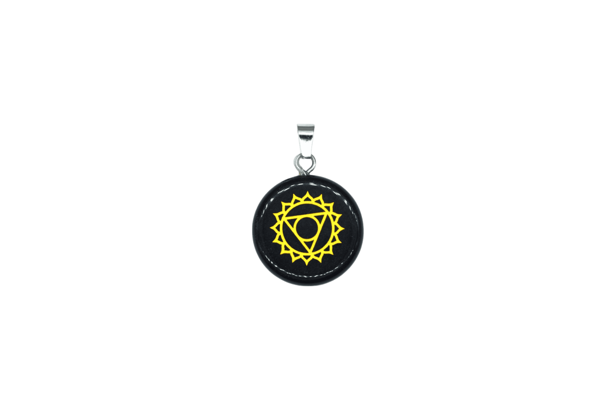 Dije de chacra garganta de obsidiana negra