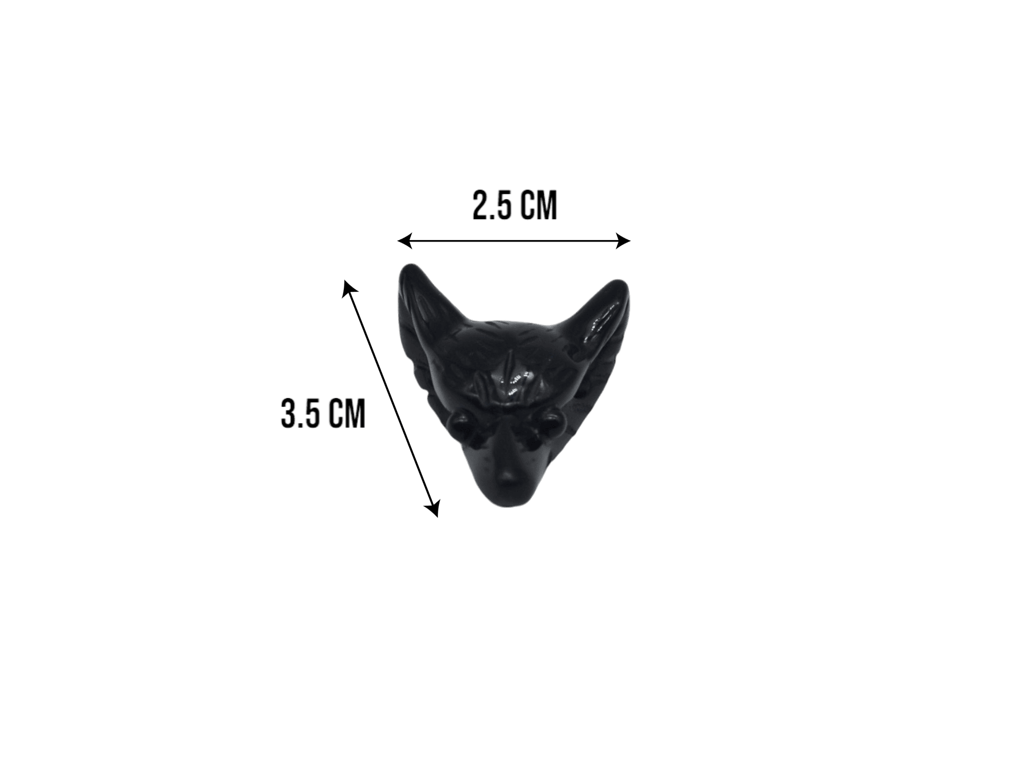 Dije de lobo de obsidiana negra - Imagen 2
