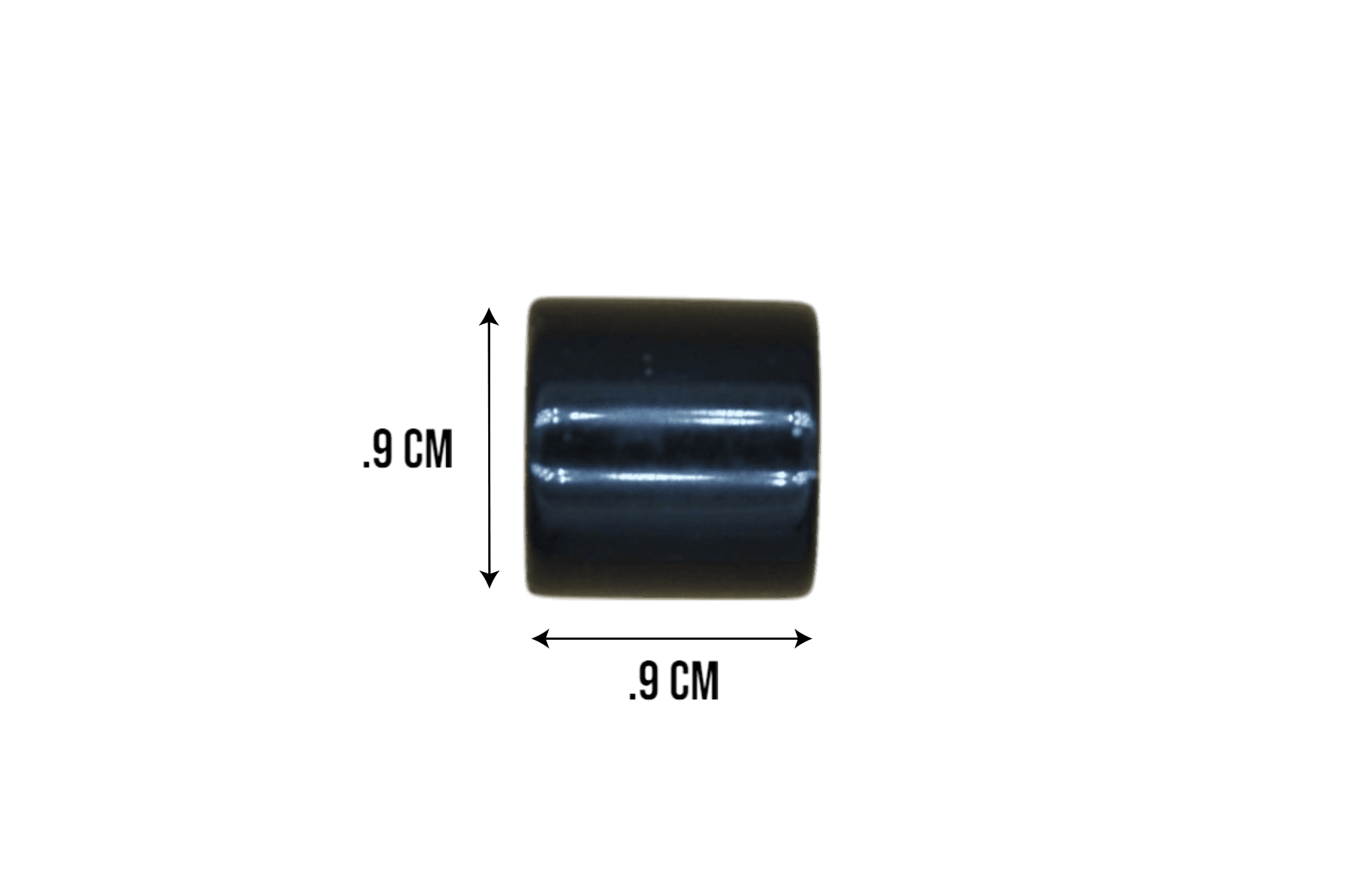 Tubo con perforación de piedra obsidiana | 9mm x 9mm - Imagen 2