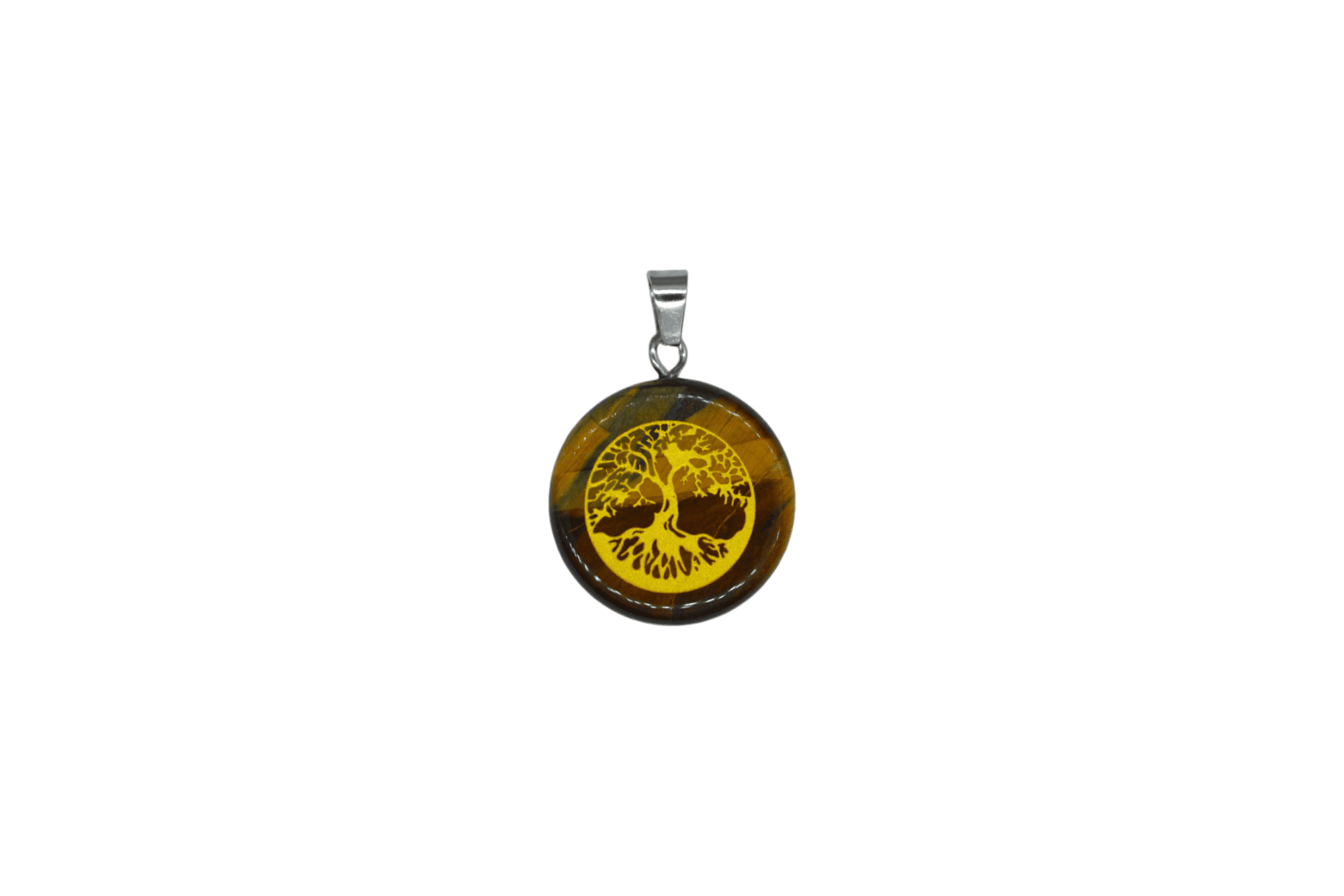 Dije de árbol de la vida de ojo de tigre