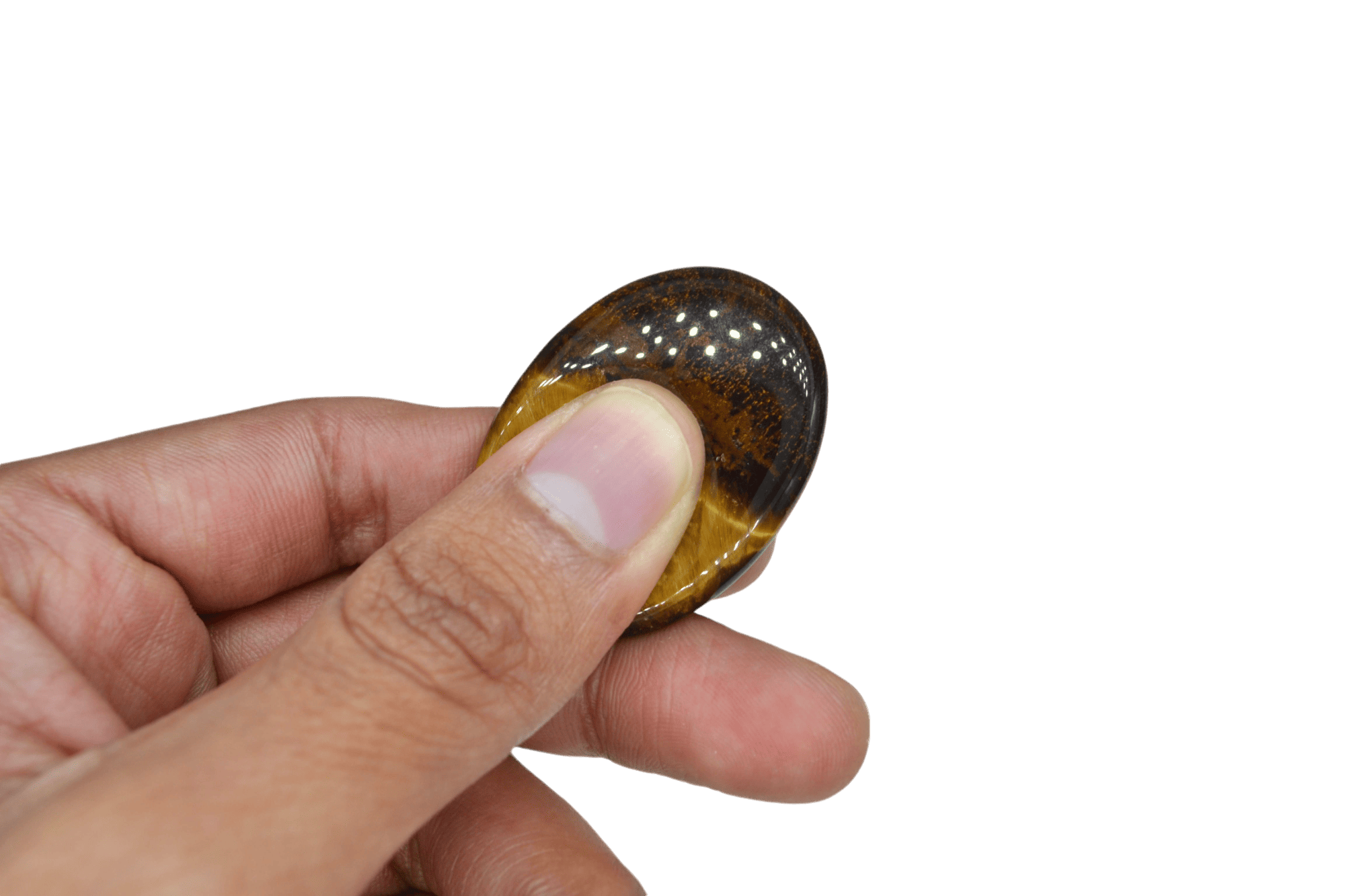 Piedra antiestrés de ojo de tigre - Imagen 2