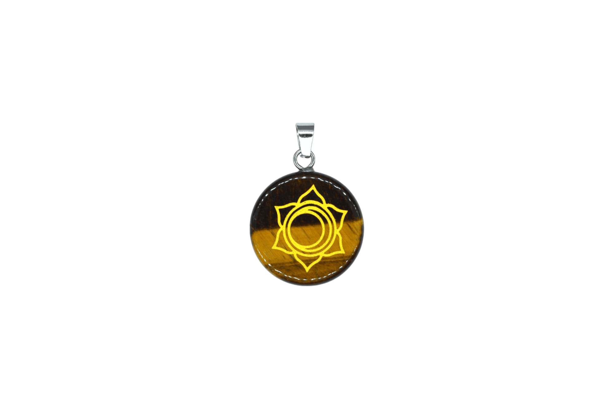 Dije de chacra sacro de ojo de tigre