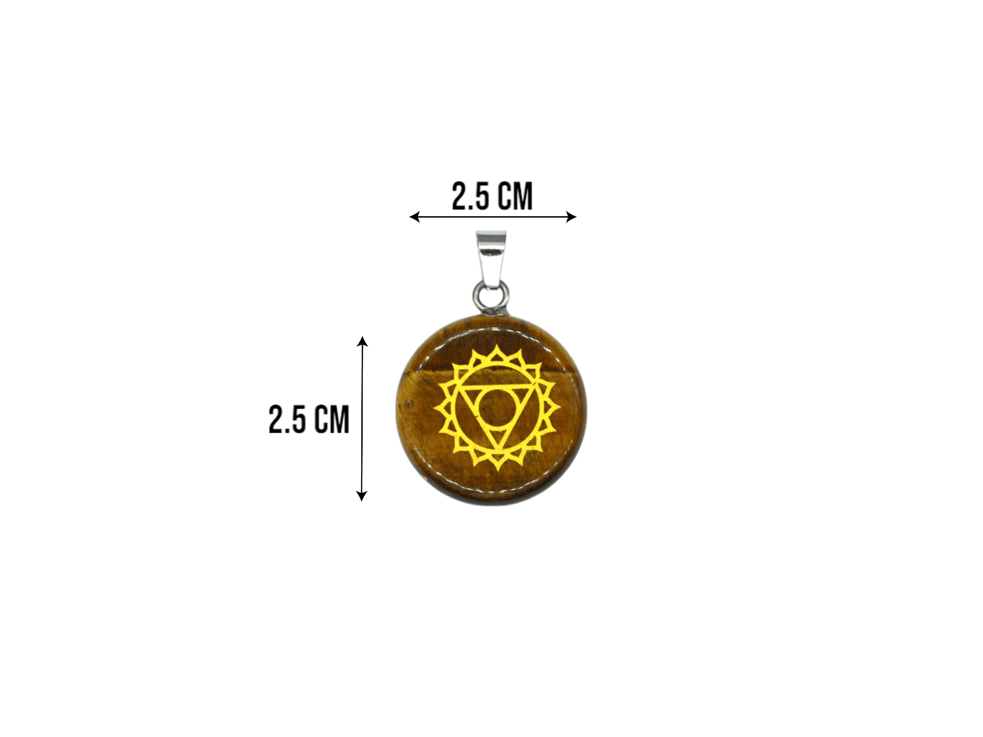 Dije de chacra garganta de ojo de tigre - Imagen 2