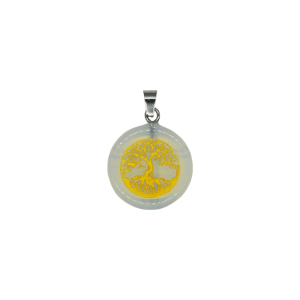Dije de árbol de la vida de piedra luna (opalita)