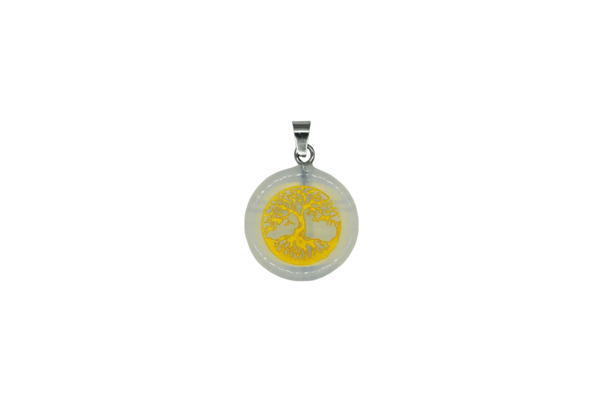 Dije de árbol de la vida de piedra luna (opalita)