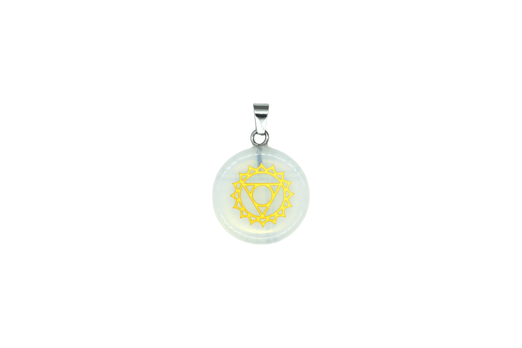Dije de chacra garganta de piedra luna (opalita)