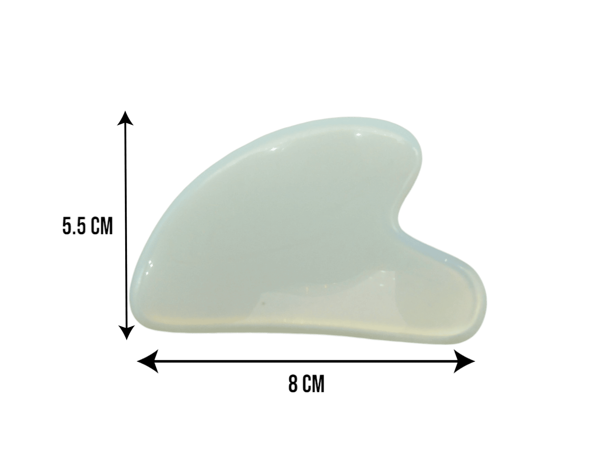 Gua Sha de piedra luna (opalita) - Imagen 2