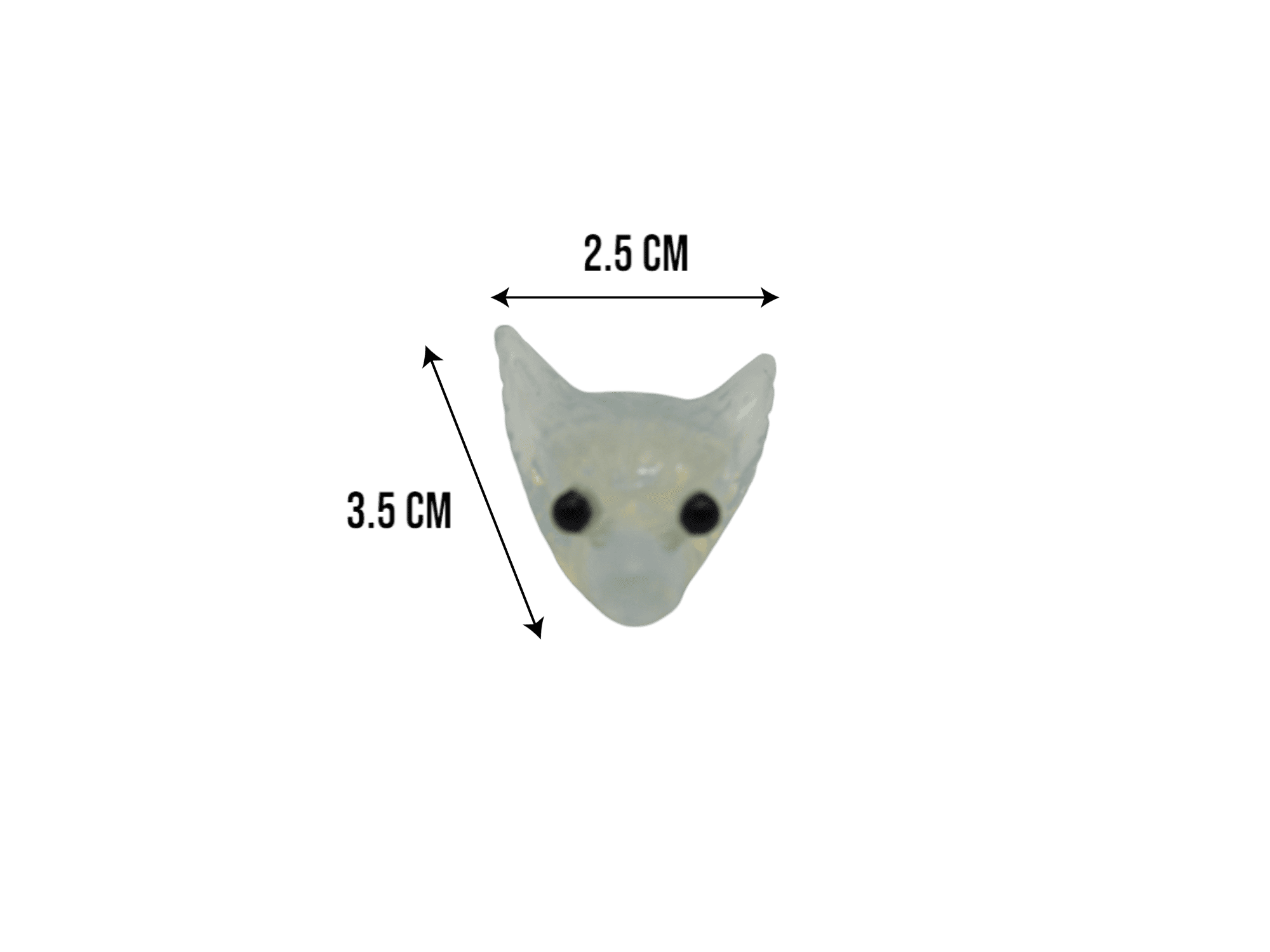 Dije de lobo de piedra luna (opalita) - Imagen 2