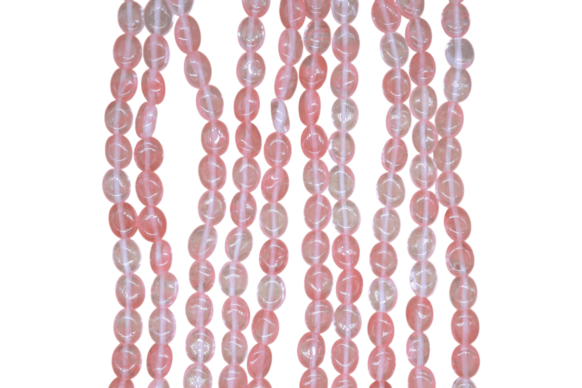 Tira de cuarzo cherry en forma oval | 8mm x 10mm