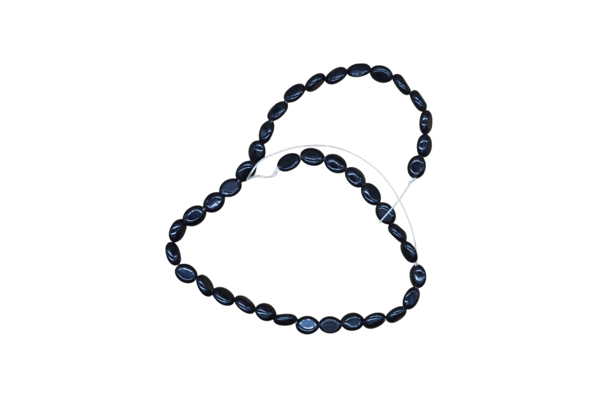Tira de piedra obsidiana en forma oval | 8mm x 10mm - Imagen 2