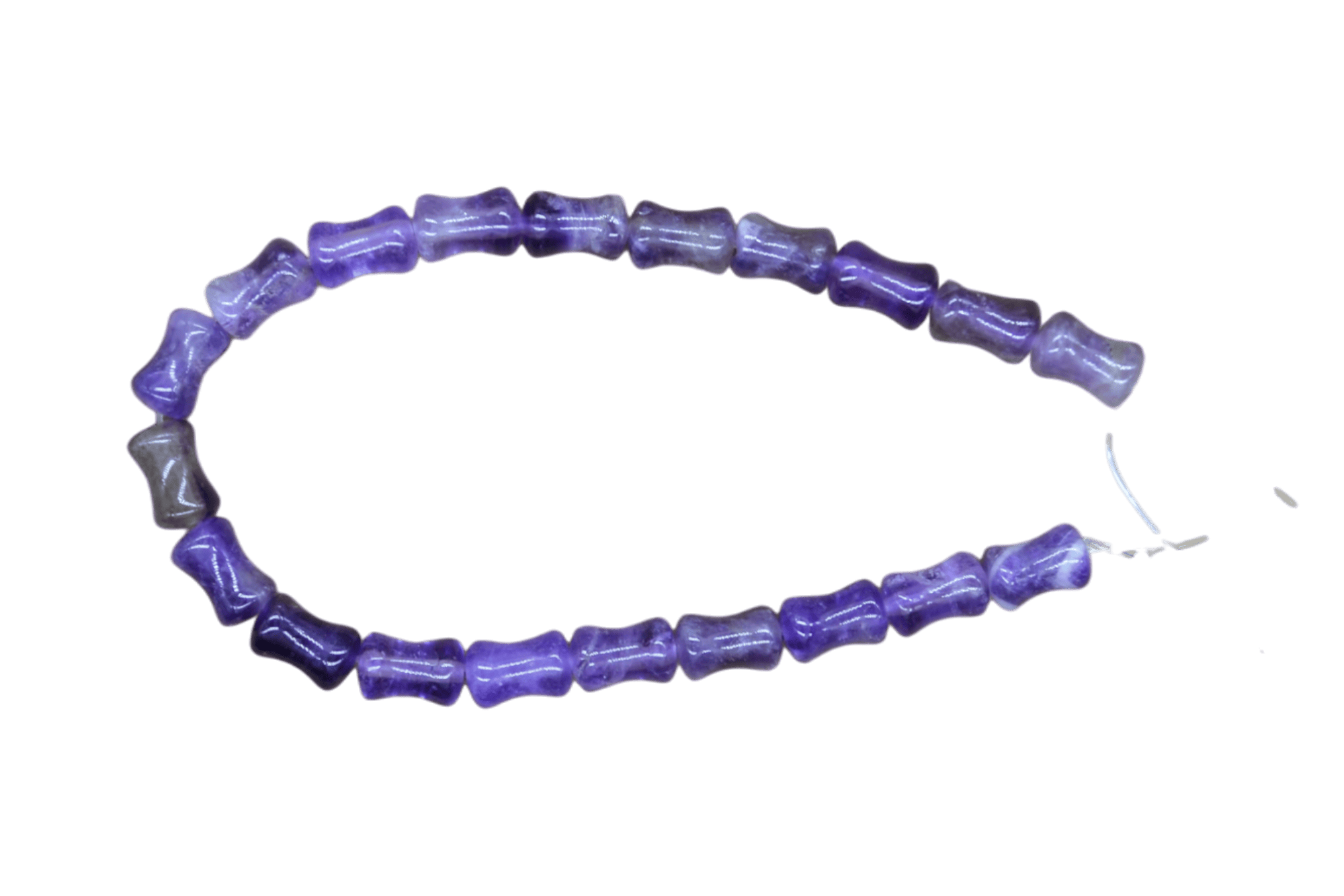 Tira de cuarzo amatista en forma de tubo | 6mm x 10mm - Imagen 2