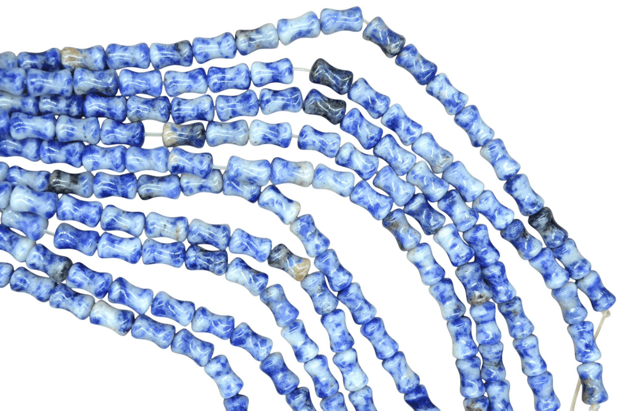 Tira de piedra sodalita en forma de tubo | 6mm x 10mm