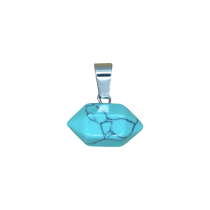 Dije de doble punta mini de piedra turquesa
