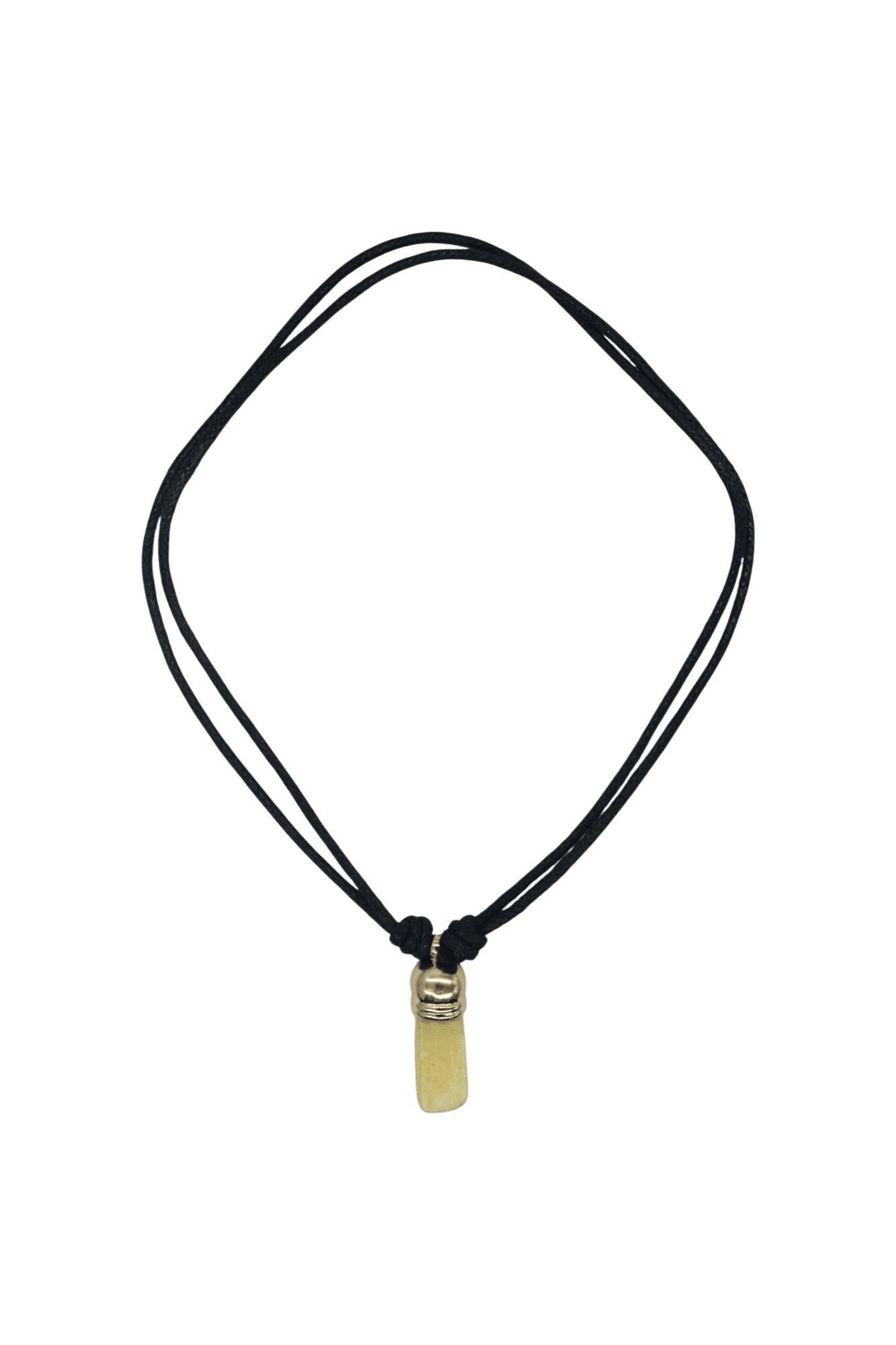 Collar de piedra calcita naranja con capuchón dorado - Imagen 2