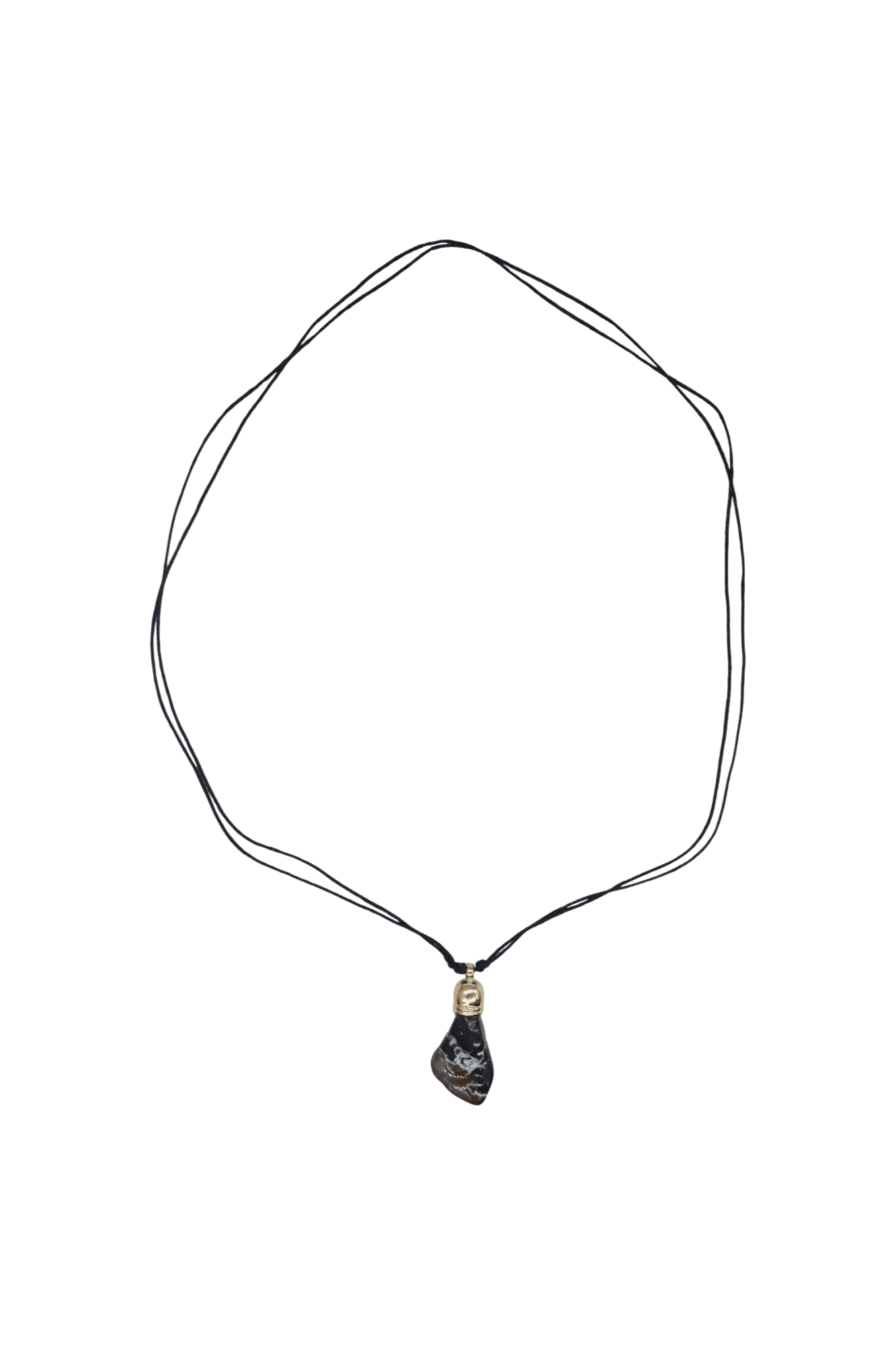 Collar de ágata de fuego con capuchón dorado de 9mm - Imagen 2