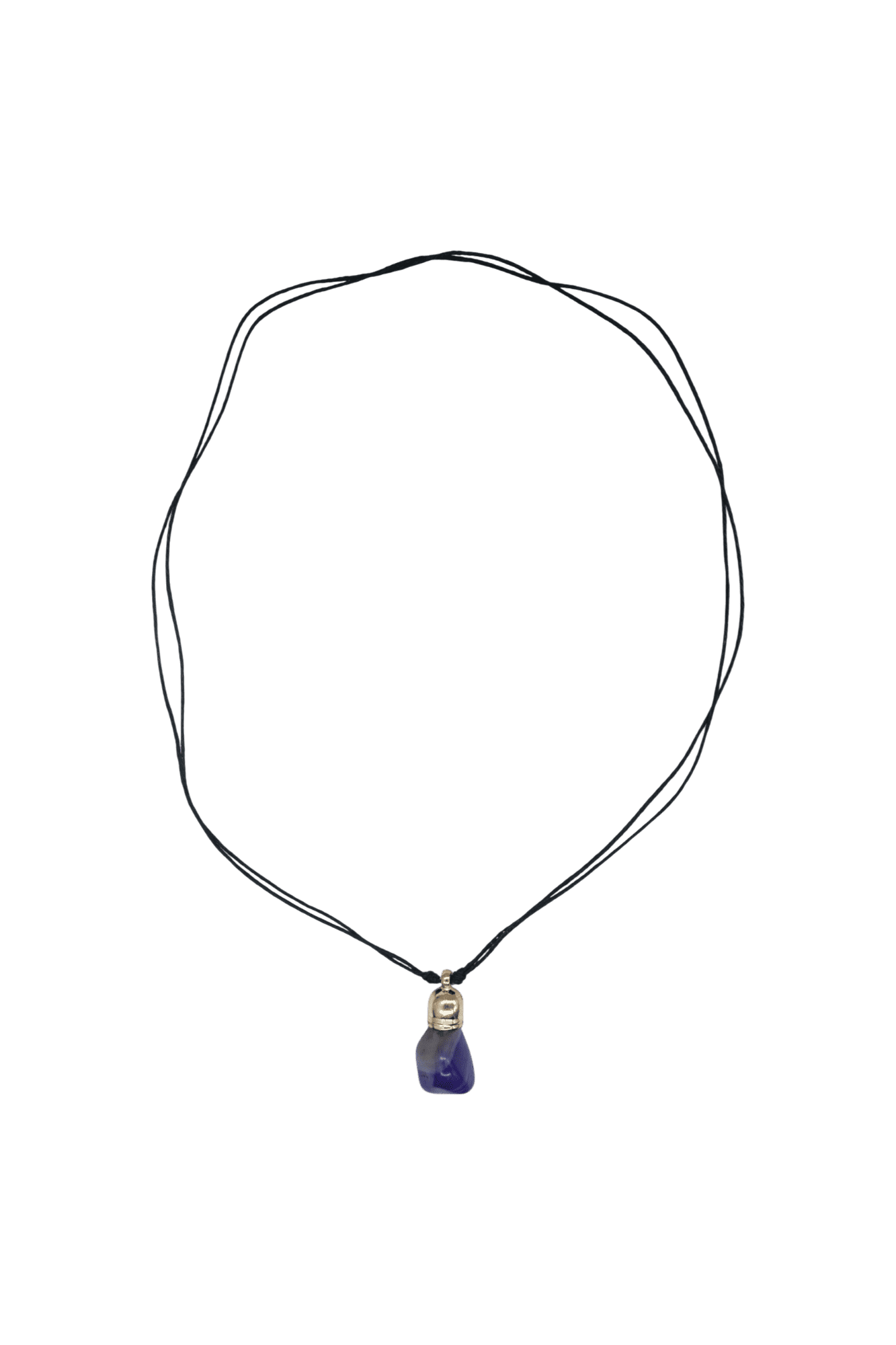 Collar de ágata morada con capuchón dorado de 9mm - Imagen 2