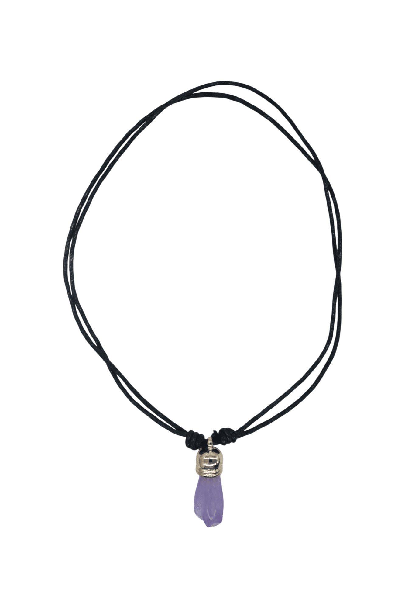 Collar de cuarzo amatista con capuchón dorado - Imagen 2