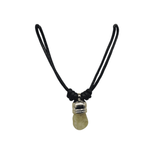 Collar de cuarzo citrino con capuchón dorado