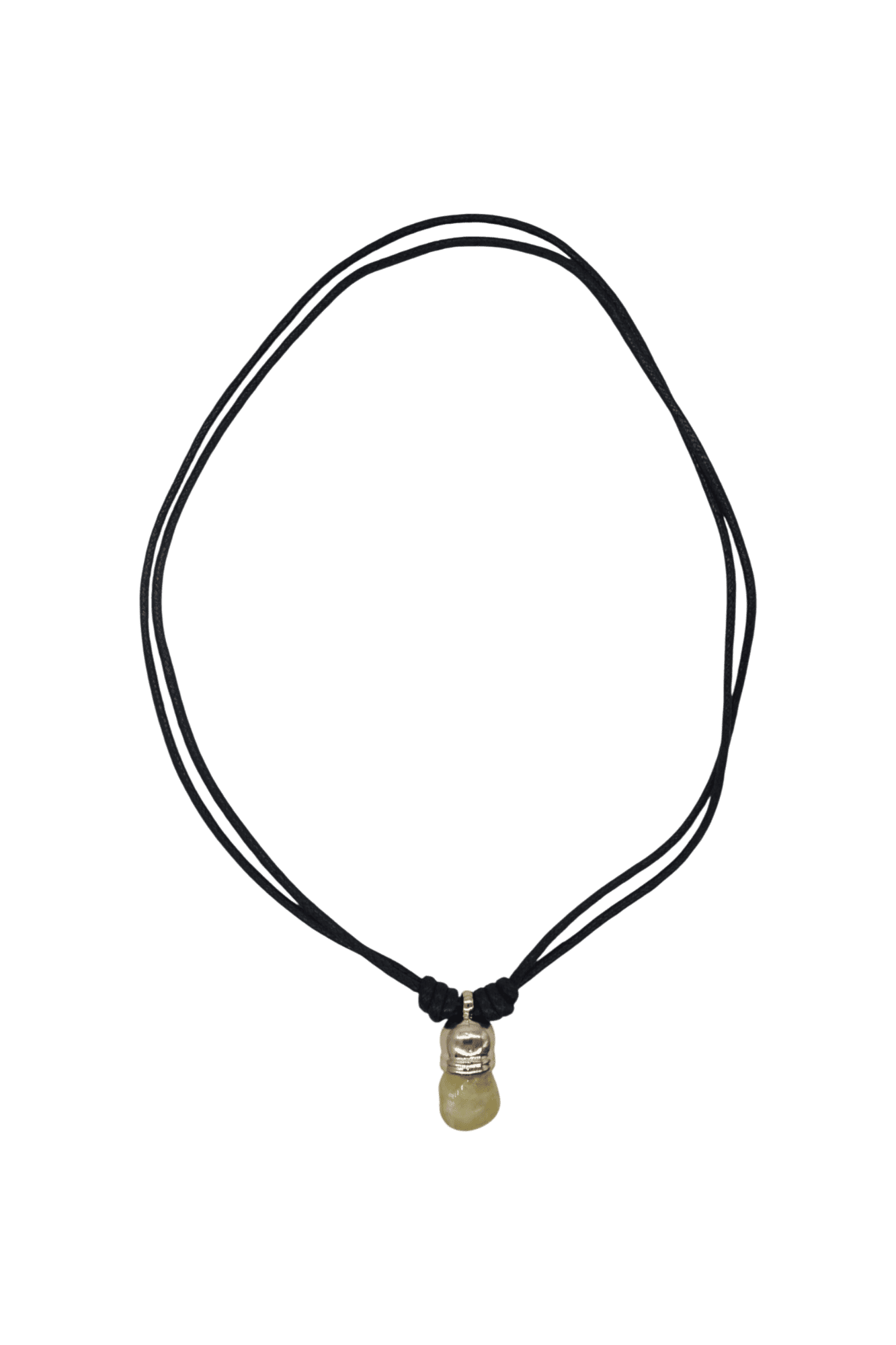Collar de cuarzo citrino con capuchón dorado - Imagen 2