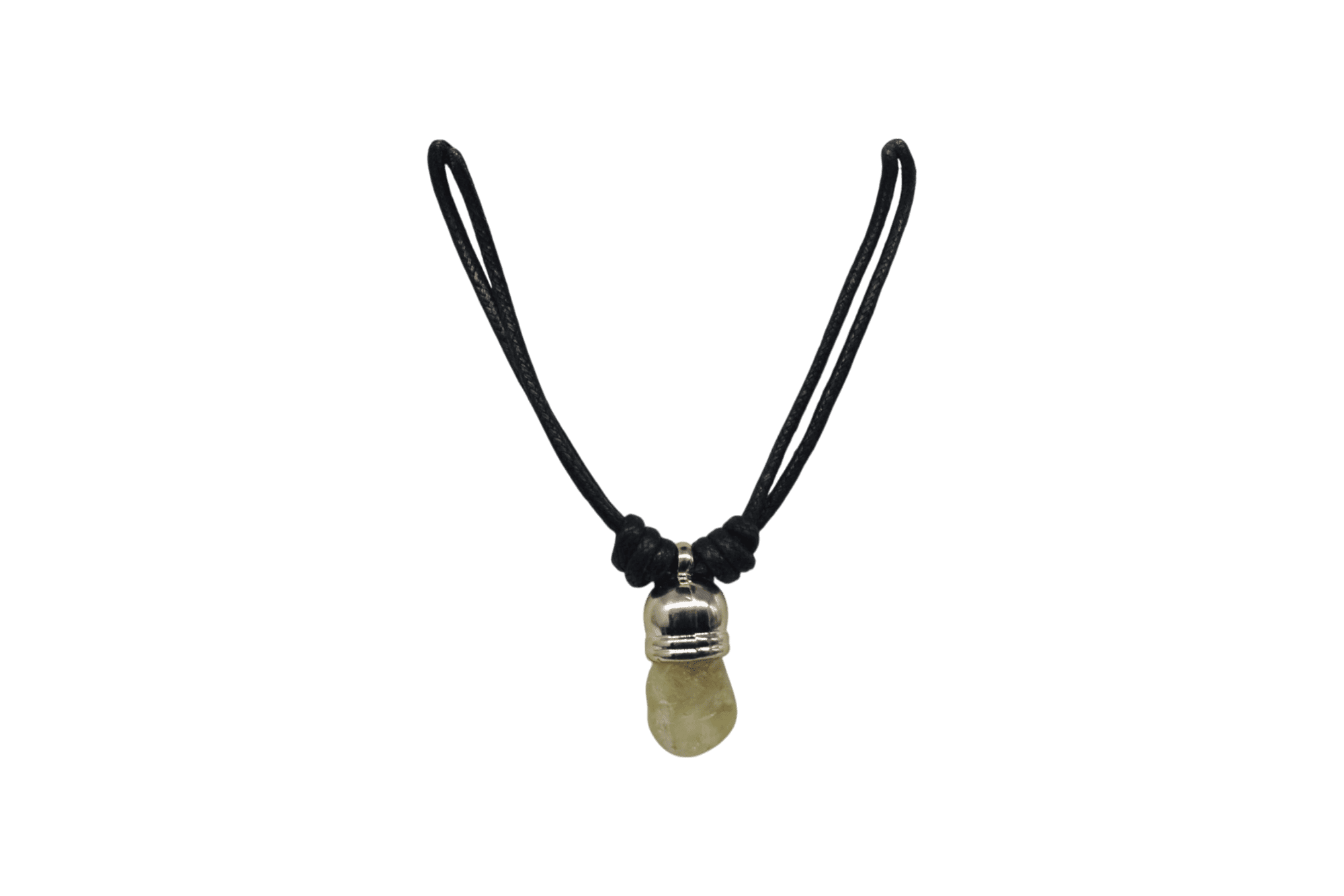 Collar de cuarzo citrino con capuchón dorado