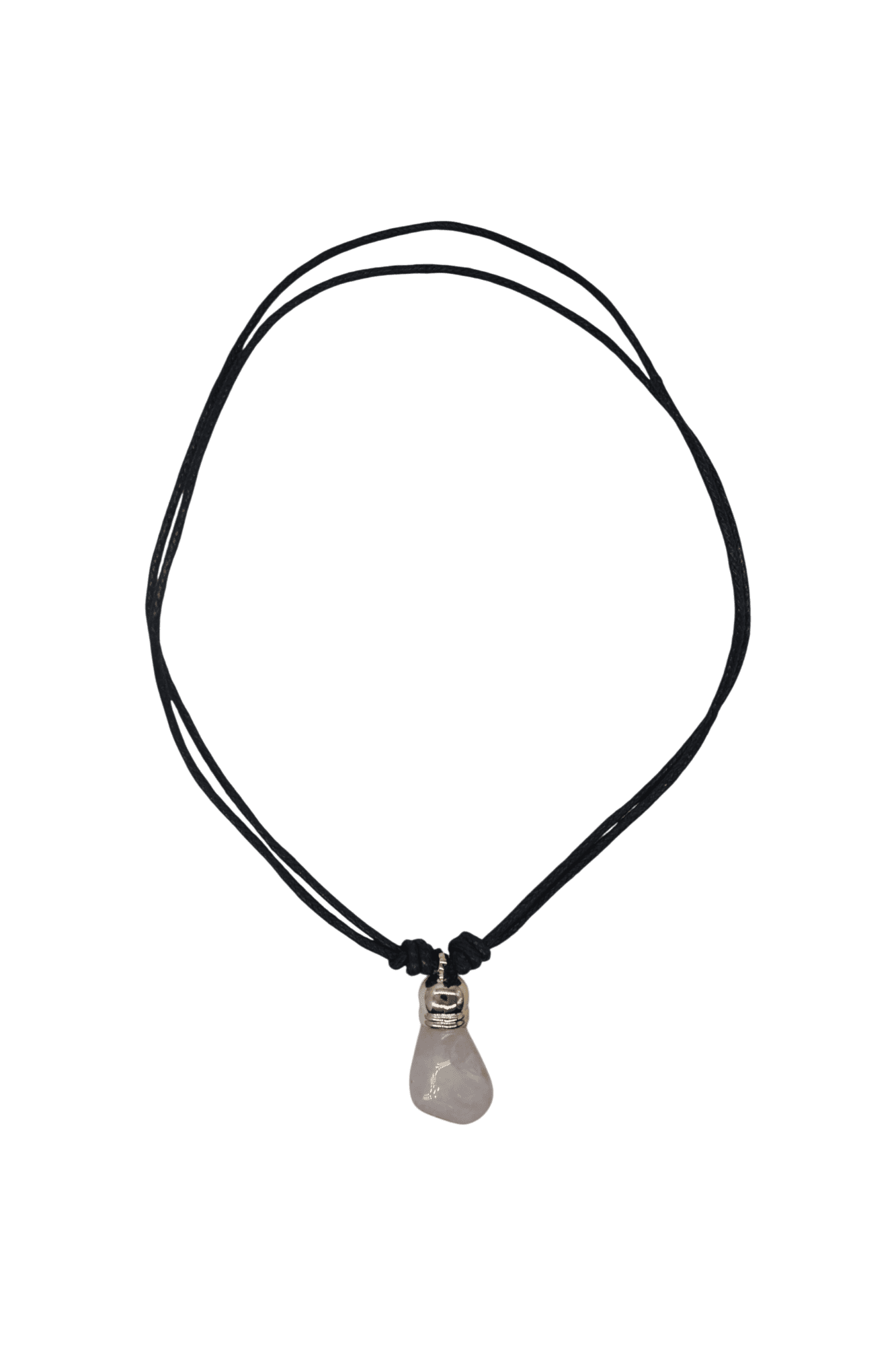 Collar de cuarzo rosa con capuchón dorado - Imagen 2