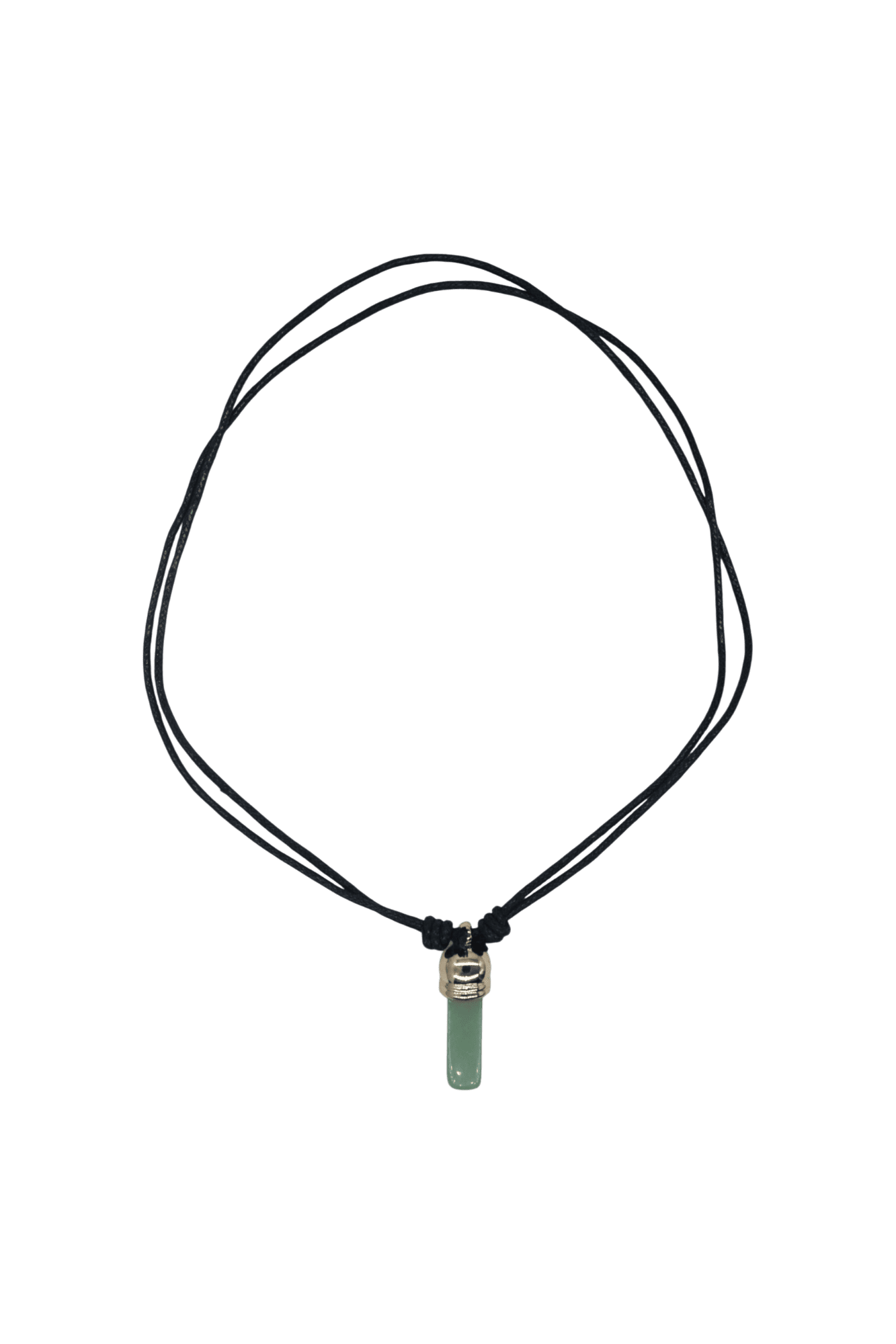 Collar de cuarzo verde con capuchón dorado - Imagen 2