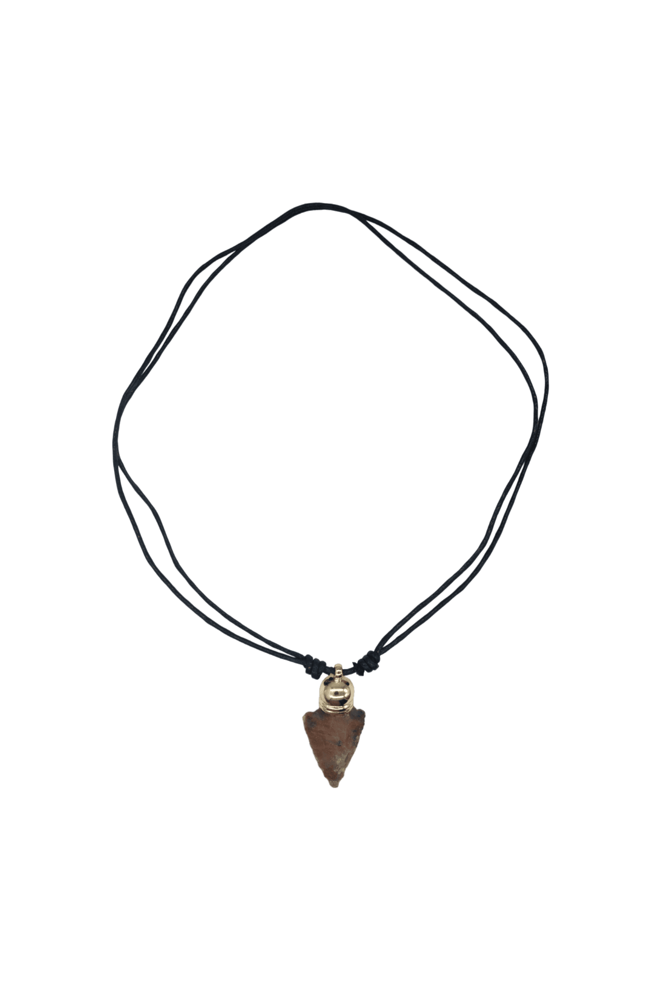 Collar de flecha de piedra ágata con capuchón dorado - Imagen 2