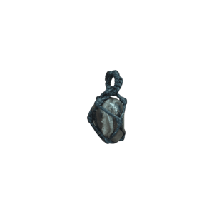 Dije de piedra ágata negra tejido con hilo encerado