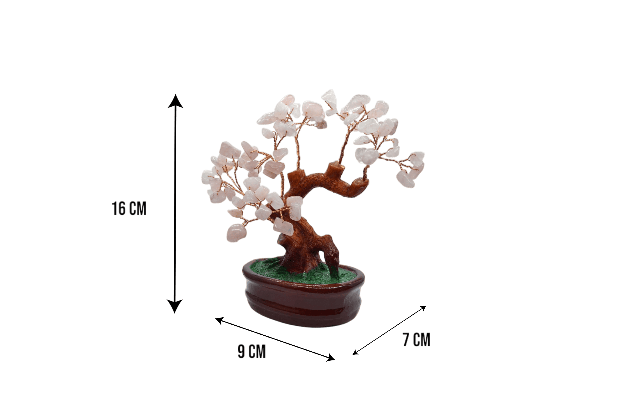 Arbolito de cuarzo rosa | 9cm x 16cm - Imagen 2