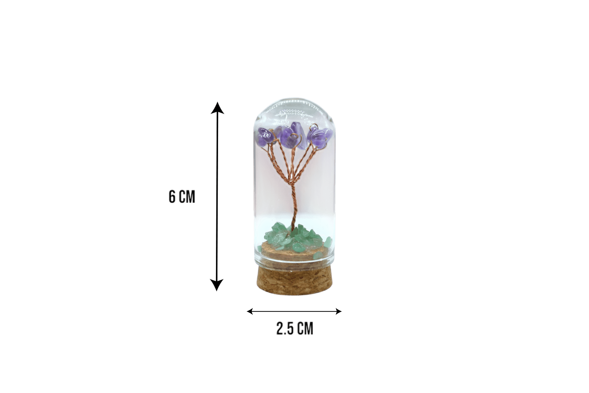 Arbolito de cuarzo amatista encapsulado | 2.5cm x 6cm - Imagen 2